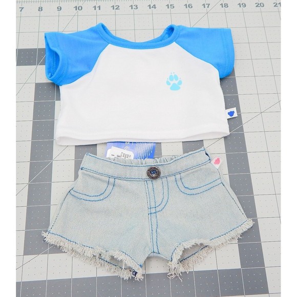 Build A Bear Beach Bunny Summer Ocean Vibes Green Plush Stuffed Animal Pink Ears - Picture 10 of 11